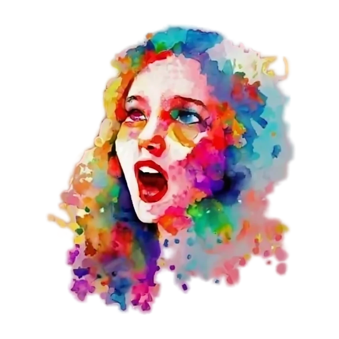 zingend meisje kleuren